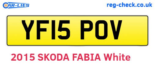 YF15POV are the vehicle registration plates.