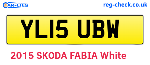 YL15UBW are the vehicle registration plates.