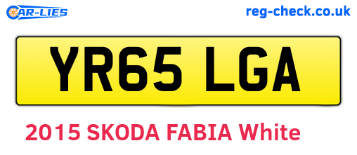 YR65LGA are the vehicle registration plates.