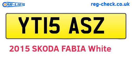 YT15ASZ are the vehicle registration plates.