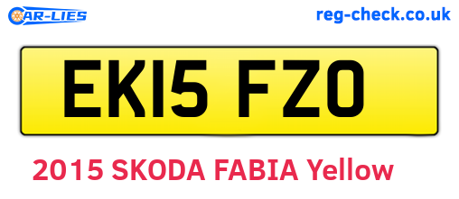 EK15FZO are the vehicle registration plates.