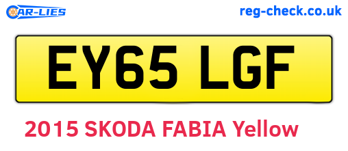 EY65LGF are the vehicle registration plates.