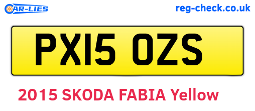PX15OZS are the vehicle registration plates.
