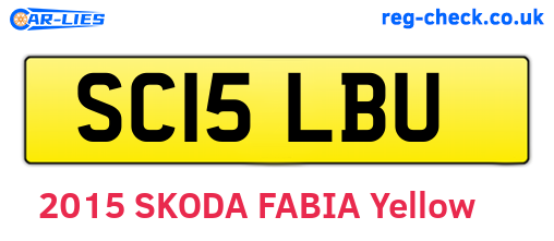 SC15LBU are the vehicle registration plates.