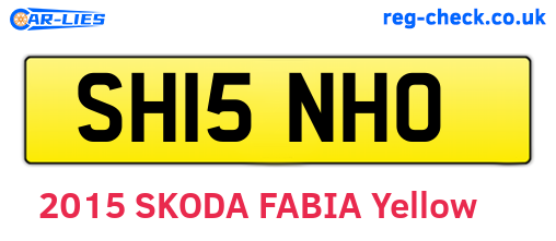 SH15NHO are the vehicle registration plates.