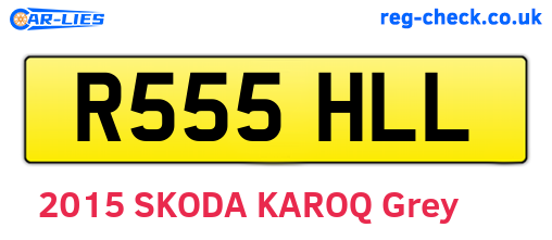 R555HLL are the vehicle registration plates.