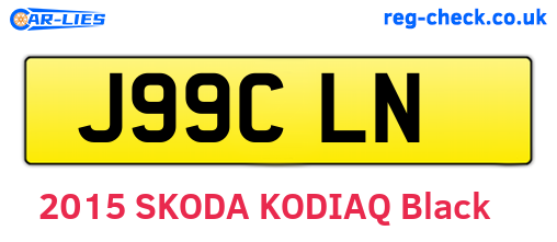J99CLN are the vehicle registration plates.