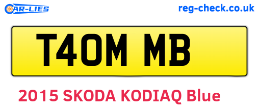 T40MMB are the vehicle registration plates.