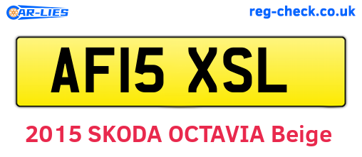 AF15XSL are the vehicle registration plates.