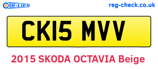 CK15MVV are the vehicle registration plates.