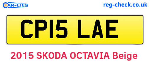 CP15LAE are the vehicle registration plates.