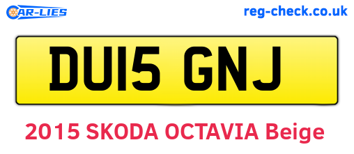 DU15GNJ are the vehicle registration plates.