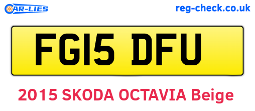 FG15DFU are the vehicle registration plates.