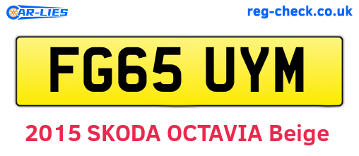 FG65UYM are the vehicle registration plates.
