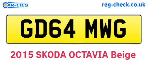 GD64MWG are the vehicle registration plates.
