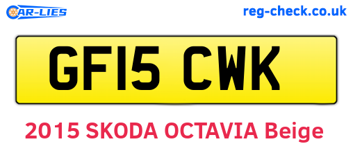 GF15CWK are the vehicle registration plates.
