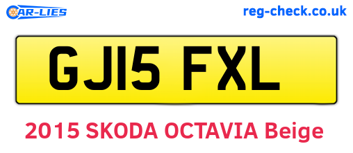 GJ15FXL are the vehicle registration plates.