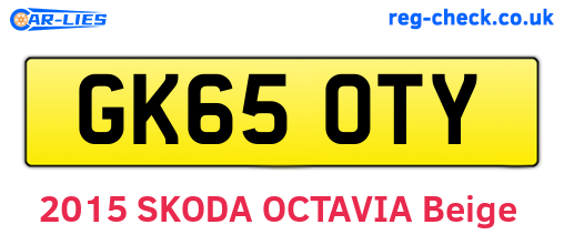 GK65OTY are the vehicle registration plates.