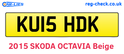 KU15HDK are the vehicle registration plates.