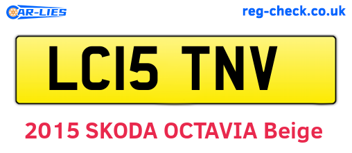 LC15TNV are the vehicle registration plates.