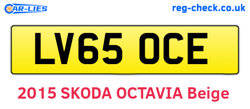 LV65OCE are the vehicle registration plates.