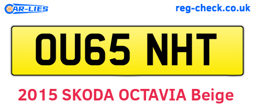 OU65NHT are the vehicle registration plates.