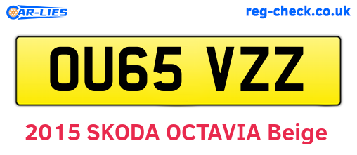 OU65VZZ are the vehicle registration plates.