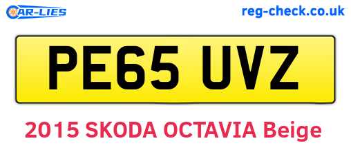 PE65UVZ are the vehicle registration plates.