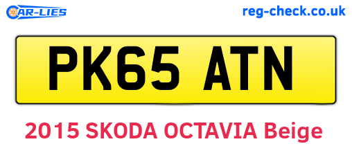 PK65ATN are the vehicle registration plates.