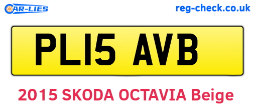 PL15AVB are the vehicle registration plates.
