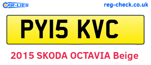 PY15KVC are the vehicle registration plates.