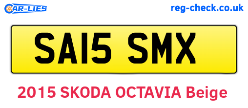 SA15SMX are the vehicle registration plates.