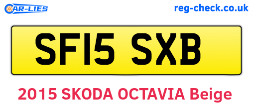 SF15SXB are the vehicle registration plates.
