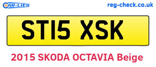 ST15XSK are the vehicle registration plates.