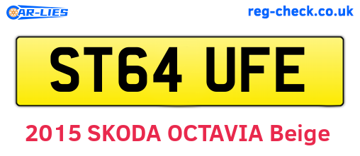 ST64UFE are the vehicle registration plates.
