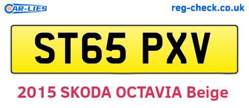 ST65PXV are the vehicle registration plates.