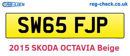 SW65FJP are the vehicle registration plates.