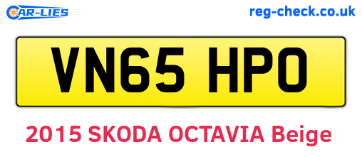 VN65HPO are the vehicle registration plates.