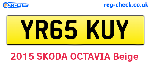 YR65KUY are the vehicle registration plates.