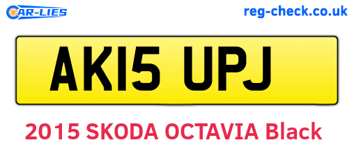 AK15UPJ are the vehicle registration plates.
