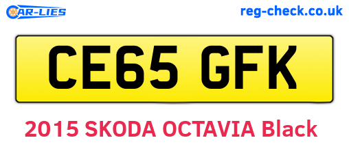 CE65GFK are the vehicle registration plates.