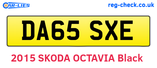 DA65SXE are the vehicle registration plates.