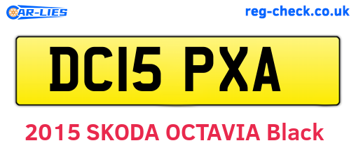 DC15PXA are the vehicle registration plates.