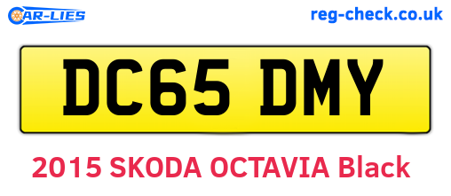 DC65DMY are the vehicle registration plates.