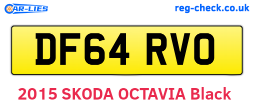DF64RVO are the vehicle registration plates.