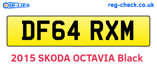 DF64RXM are the vehicle registration plates.