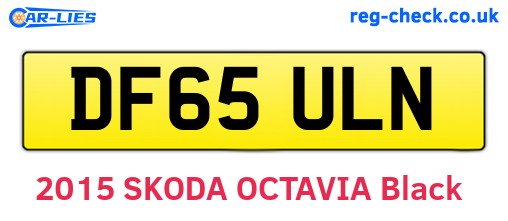 DF65ULN are the vehicle registration plates.