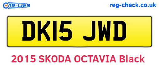 DK15JWD are the vehicle registration plates.