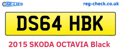 DS64HBK are the vehicle registration plates.