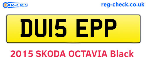 DU15EPP are the vehicle registration plates.